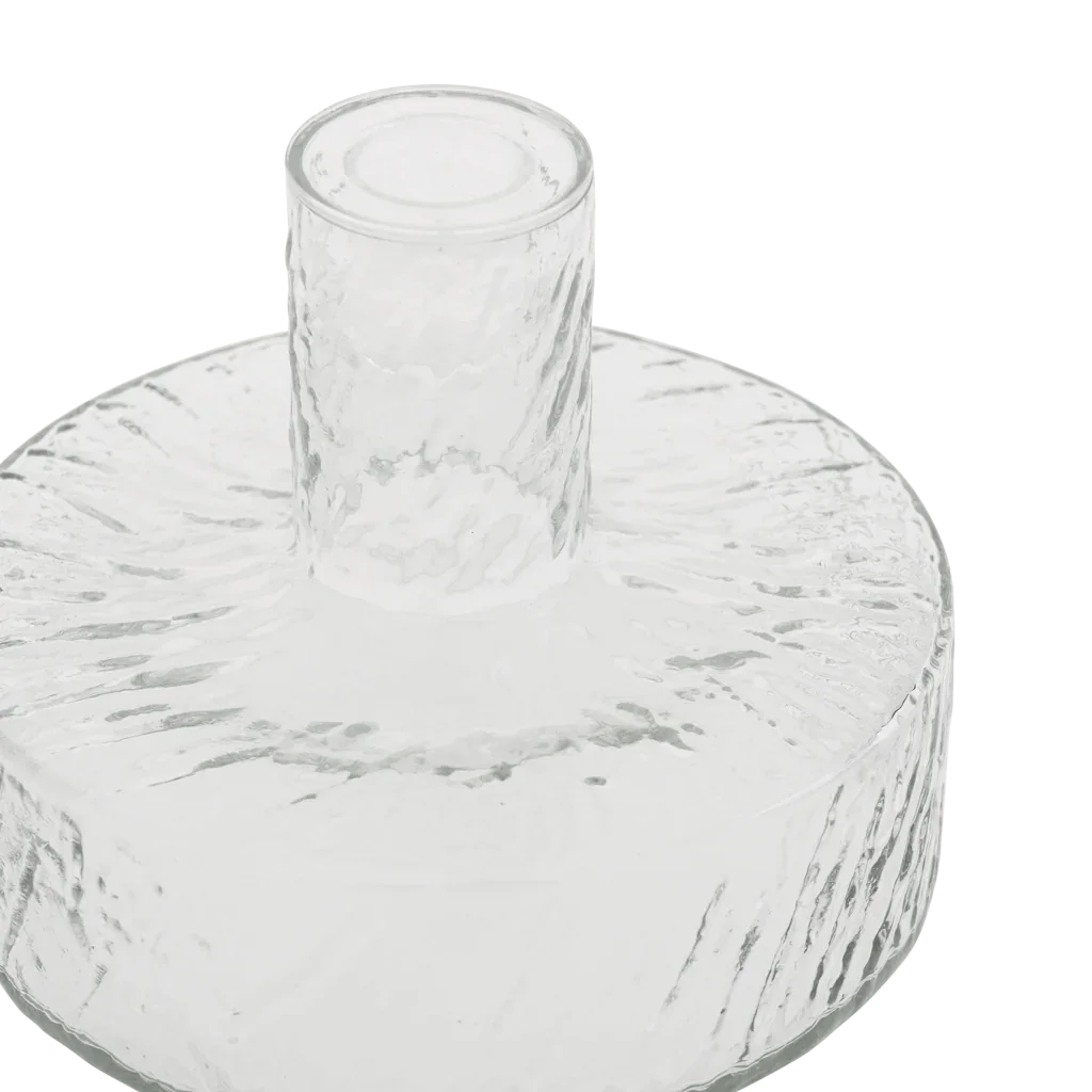 Urban Nature Culture - Kandelaar Solvi B - Gerecycled Glas Transparant Ø 15 cm