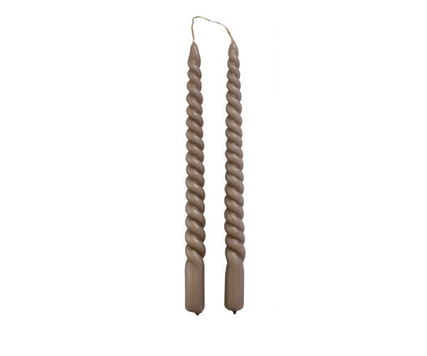 Rustik Lys - Dinner Candle Swirl Elephant Gray