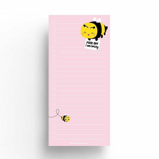 Studio Inktvis - Notepad To Do Block At Fuck off I am buzzy