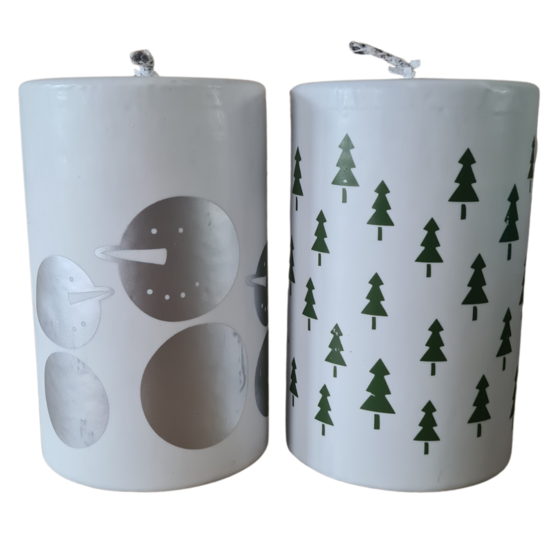 Rustik Lys - Outdoor Pilaarkaars Christmas s/2 Kneusje