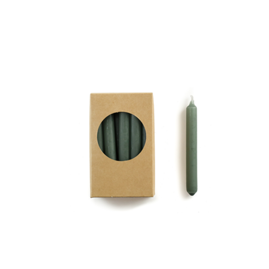 Rustik Lys - Pencil candles forest green S