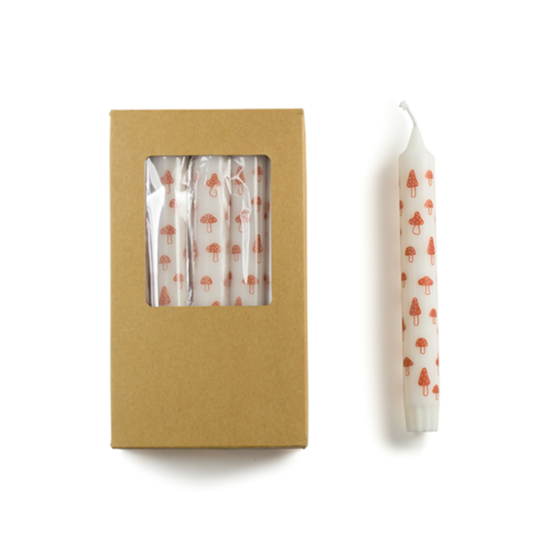 Rustik Lys - Stearine dinner candle By Kimmi Mushroom