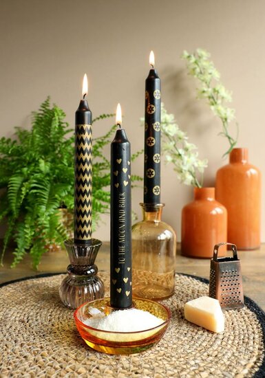 Pimped Candles „To The Moon“ schwarz/gold