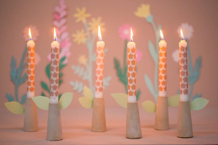 Rustik Lys - By Kimmi dinner candle Marigold dark