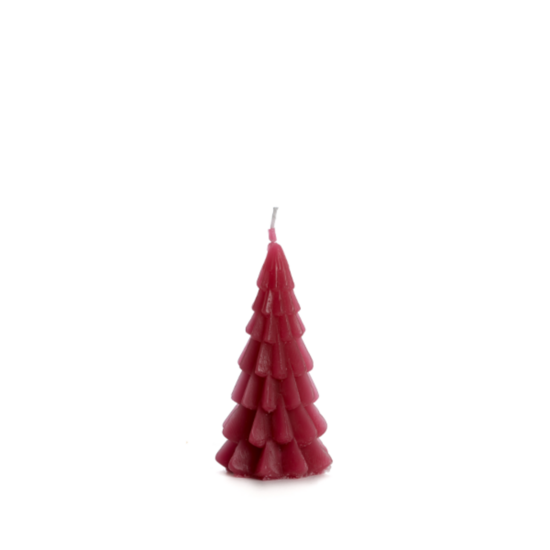 Rustik Lys - Christmas tree candle raspberry S