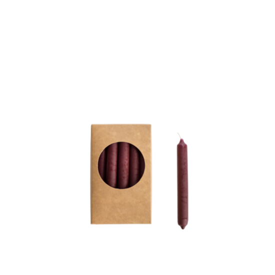 Rustik Lys - Pencil candles eggplant S