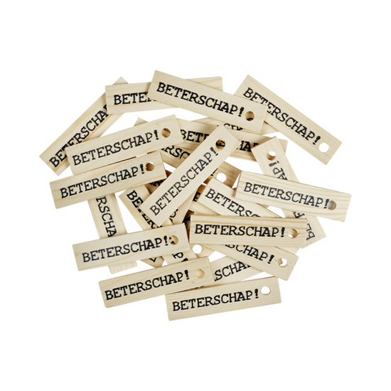 My Style - Wooden tag Get Well Soon!