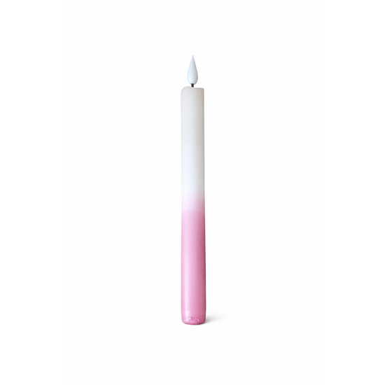 Bon Lifestyle – LED Dip Dye dinner candle – linen/rose