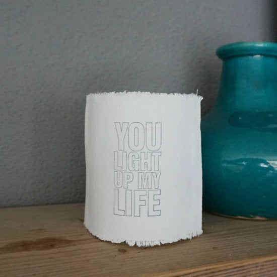 AfroDutchPaperStone - Tealight holder You light up my life