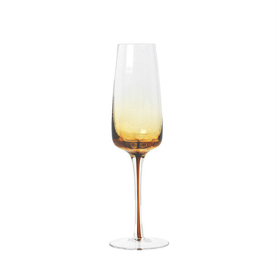 Broste Copenhagen - Amber - Champagne glass, set of 2 pieces