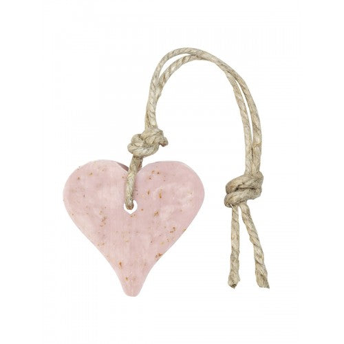 My Style - Soap pendant heart old pink with bran, rose scent