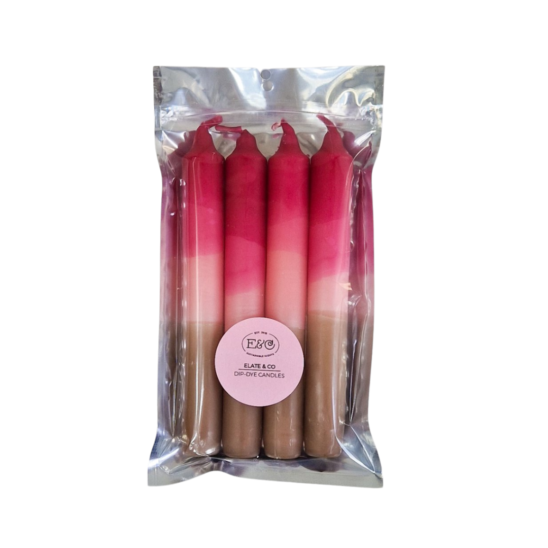 Elate & Co. - Dinerkaars DIP DYE Beige-roze s/4