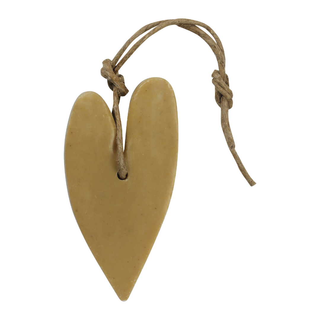 My Style - Soap pendant heart XL argile jaune, scent lotus jasmine