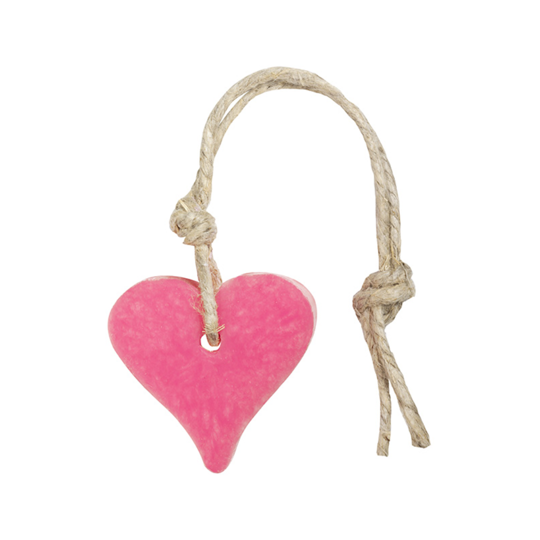 My Style - Soap pendant heart fuchsia pink, rose scent