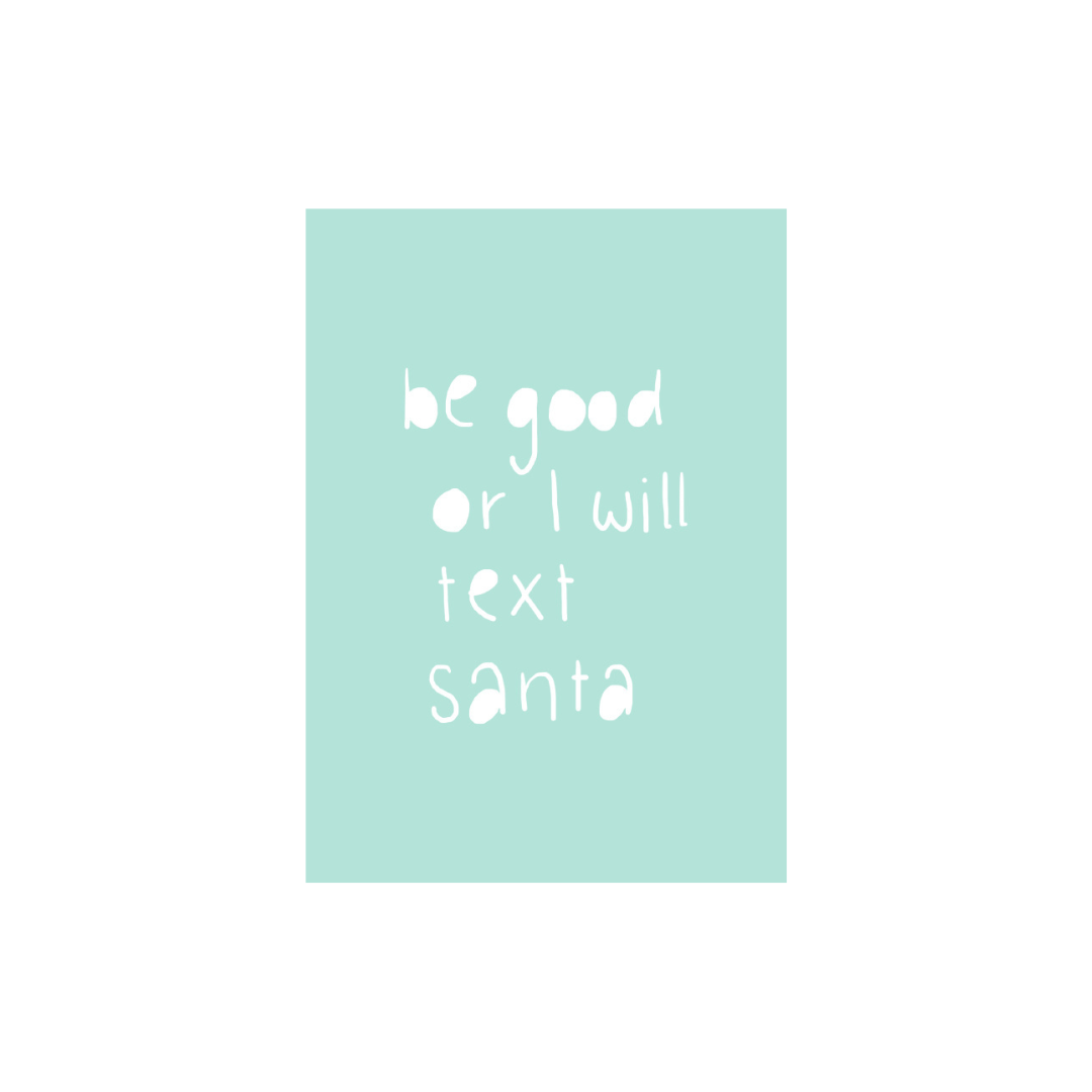 Studio Stationery - Kerstkaart Be good 15 stuks (kneusje)