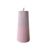 Rustik Lys - Outdoor Pilaarkaars Grooved Pastel pink / lila S Kneusje