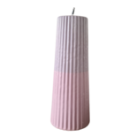 Rustik Lys - Outdoor Pilaarkaars Grooved Pastel pink / lila L Kneusje