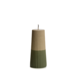 Rustik Lys - Outdoor Pilaarkaars Grooved Forest green S