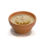 Rustik Lys - Kaars Flower bowl Apricot