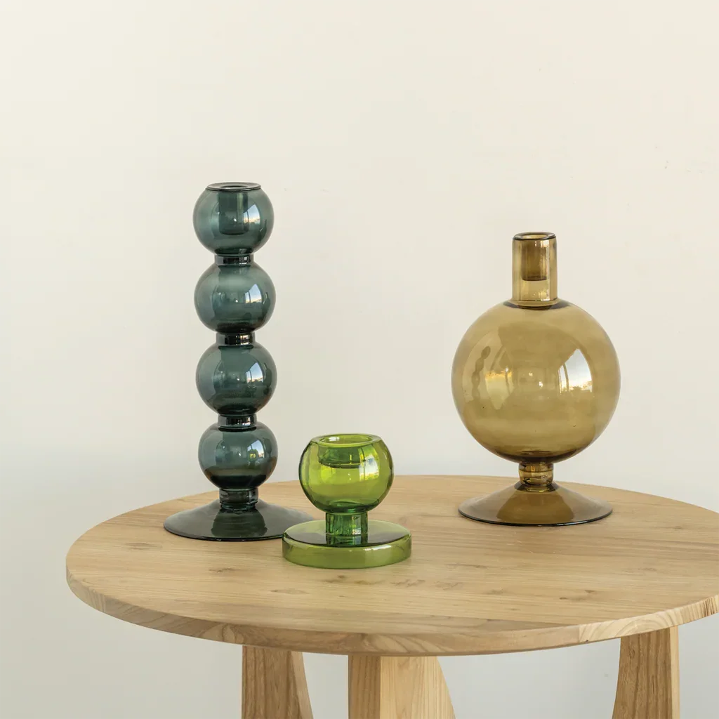 Urban Nature Culture - Kandelaar Sopra Olijfgroen Gerecycled Glas