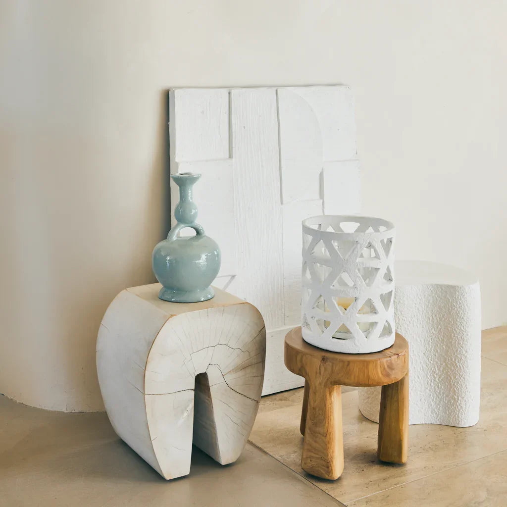 Urban Nature Culture - Kandelaar Calvo - Sea Foam Ecomix (27 cm)