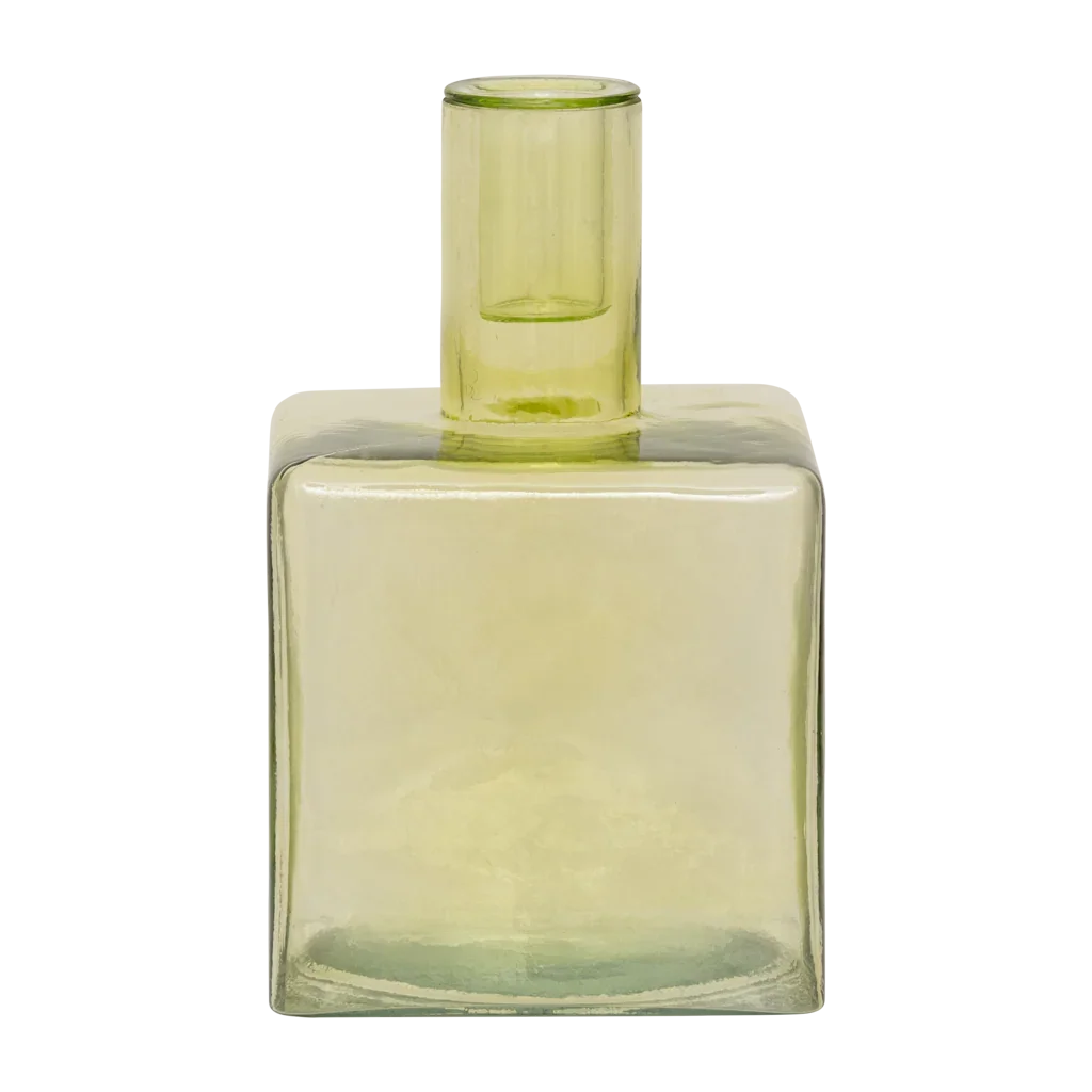 Urban Nature Culture - Kandelaar Cubico - Pale Green Gerecycled Glas (16 cm)