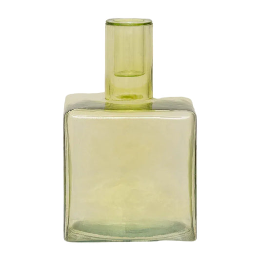 Urban Nature Culture - Kandelaar Cubico - Pale Green Gerecycled Glas (16 cm)