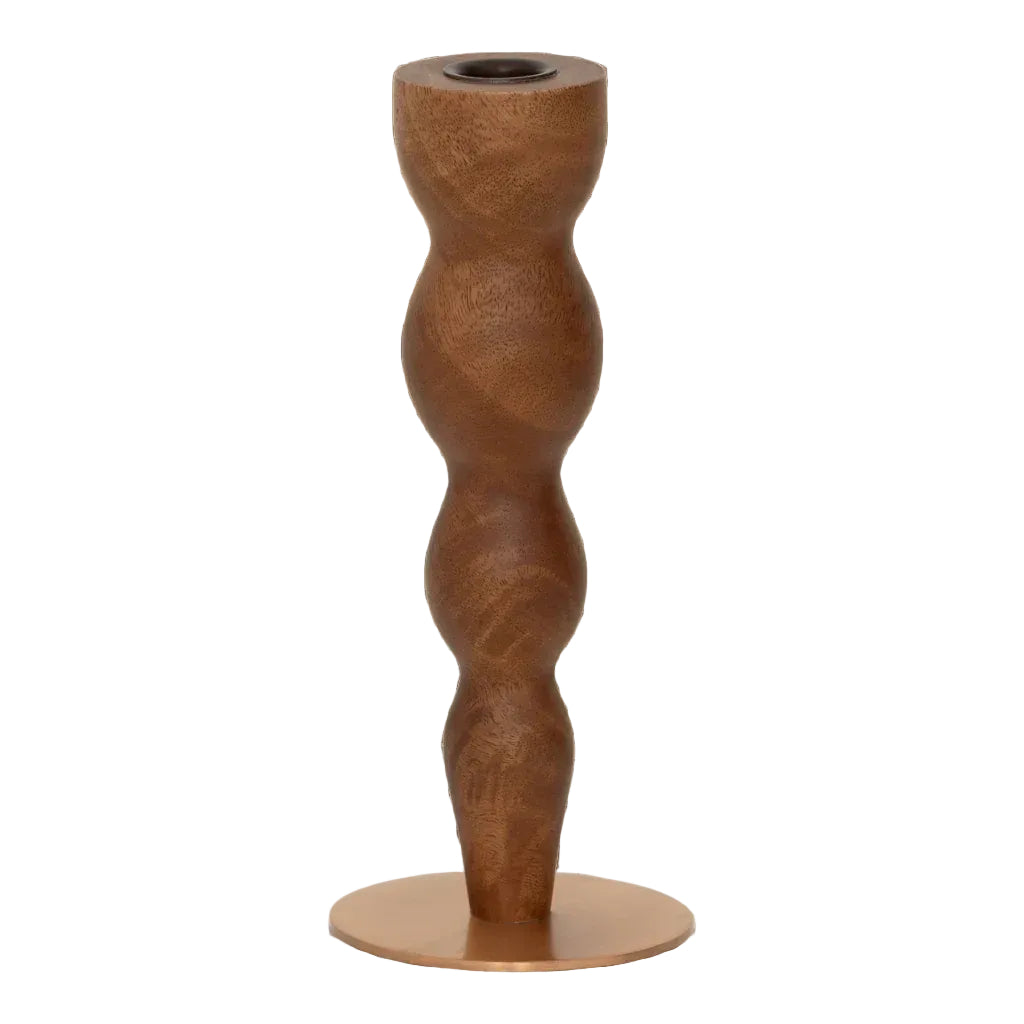 Urban Nature Culture Kandelaar Tali Bruin Mangohout 24 cm