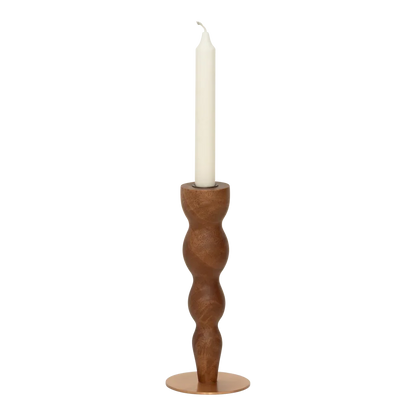 Urban Nature Culture Kandelaar Tali Bruin Mangohout 24 cm