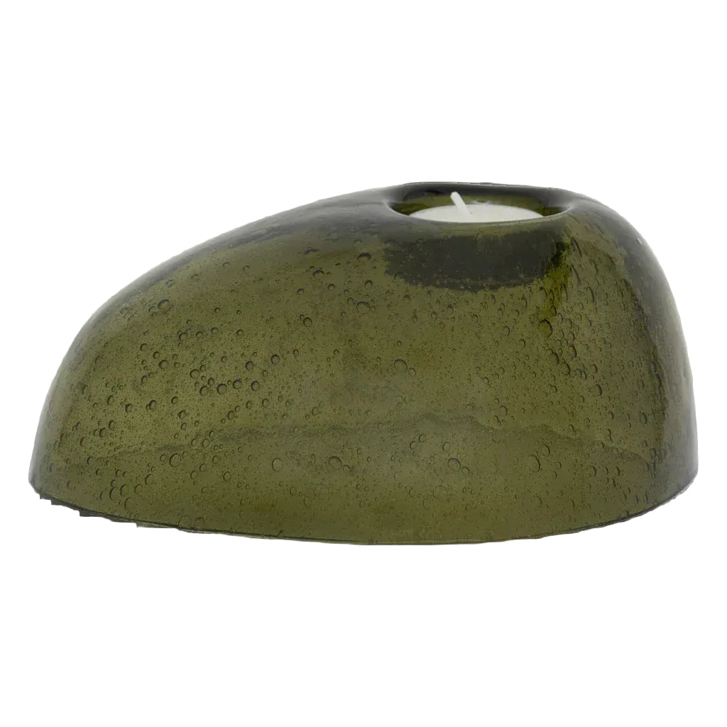 Urban Nature Culture theelichthouder Kivi olijfgroen 18×14,5×7 cm