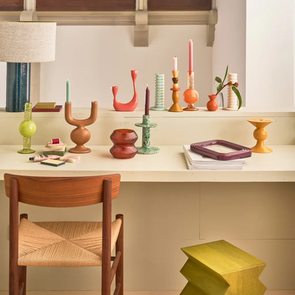 Urban Nature Culture kandelaar Aiden zeeschuim Ø14,5×18 cm