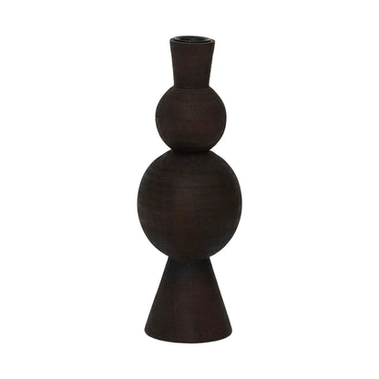 Urban Nature Culture kandelaar Zen Walnut van mangohout Ø9 × 25 cm