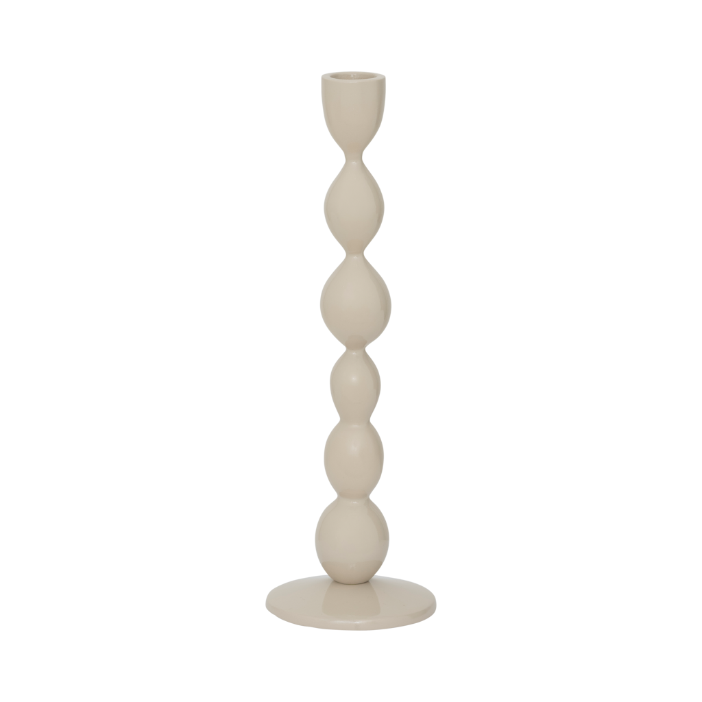 Urban Nature Culture kandelaar Juna Pale Khaki van aluminium Ø8,5 × 27 cm