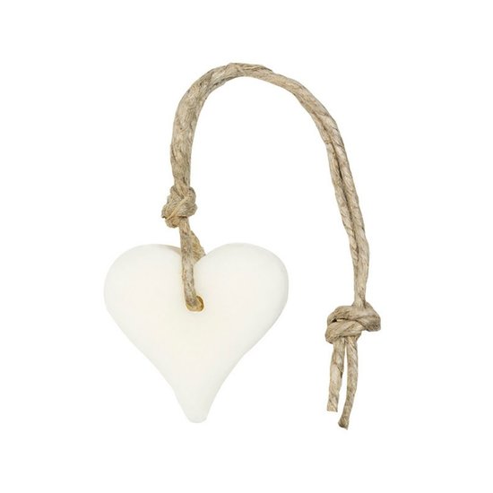 My Style - Soap pendant heart white, scent mille fleurs