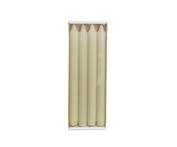 Rustik Lys Grooved dinerkaarsen Pistache 2,1 × 24 cm - 4 stuks