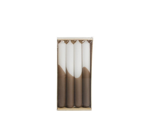 Rustik Lys Half Dipped dinerkaarsen Cognac 2,1 × 19 cm - 4 stuks