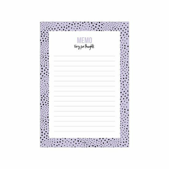 Studio Stationery - A6 Noteblock Memo Flocks lilac