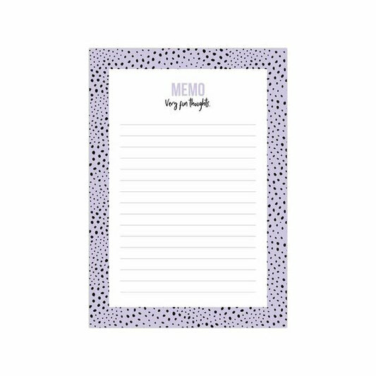 Studio Stationery - A6 Noteblock Memo Flocks lila