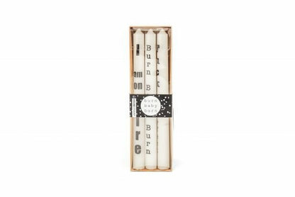 Housevitamin - White Candles with Text s/3