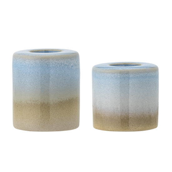 Bloomingville - Candlestick Safie blue S/2