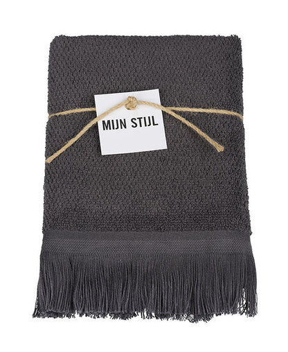 My Style - Fringed Towel Dark Grey