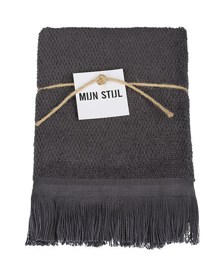 My Style - Fringed Towel Dark Grey