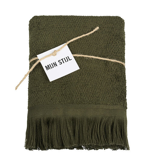 My Style - Fringed Towel Dark Green