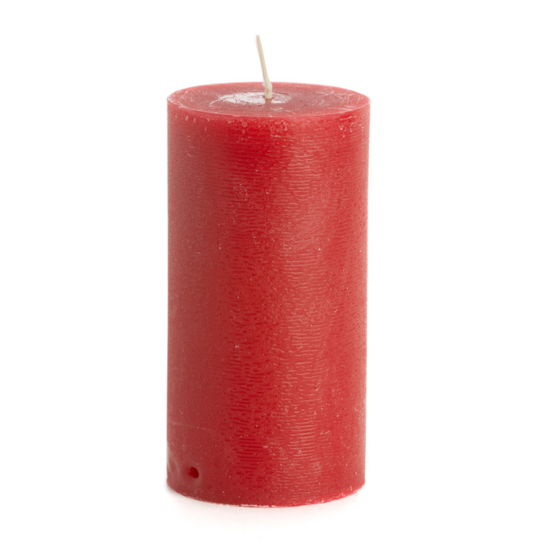 Rustik Lys – Rustikale Kerze 7 x 13,5 cm rot