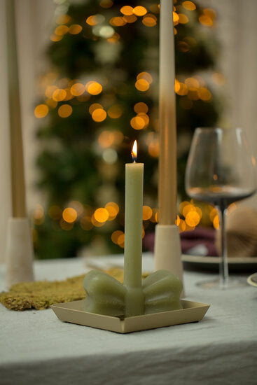 Rustik Lys - Candle sculpture Bow sage
