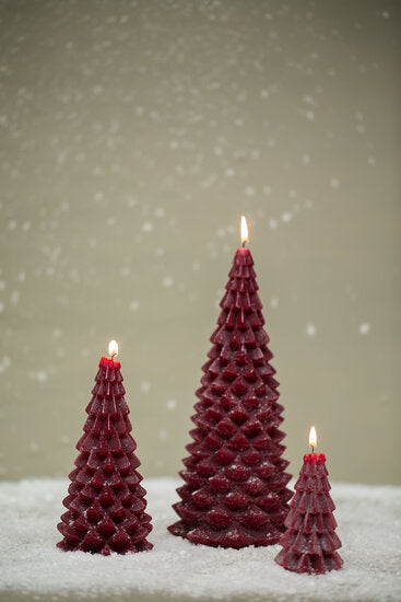 Rustik Lys - Christmas tree candle Aubergine L