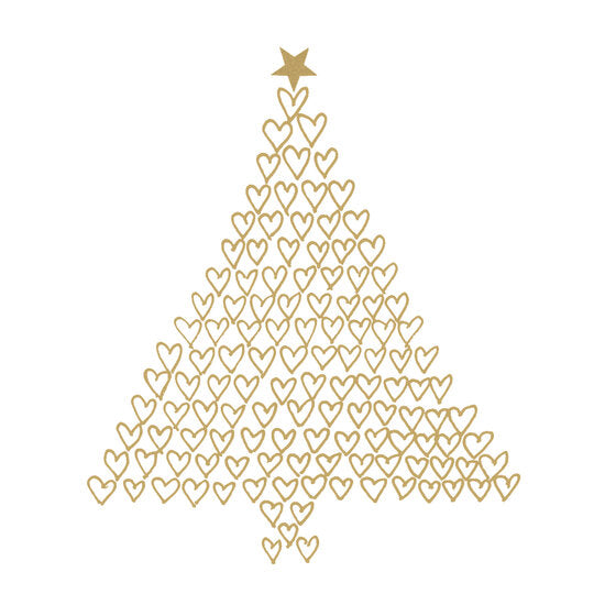 Mein Stil – Servietten Weihnachtsbaum Gold