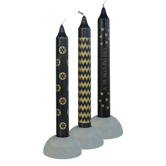 Pimped Candles „To The Moon“ schwarz/gold