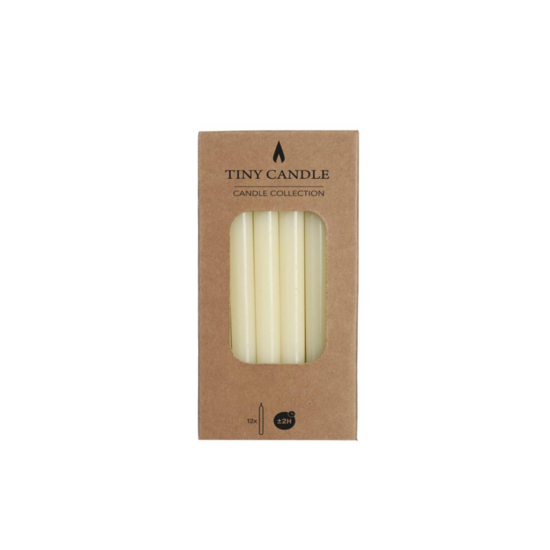 Pencil candles cream s/12