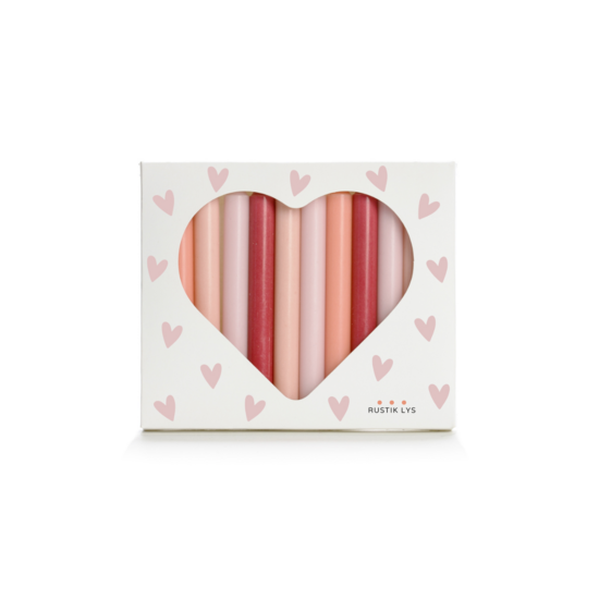Rustik Lys - Pencil candles Heart box